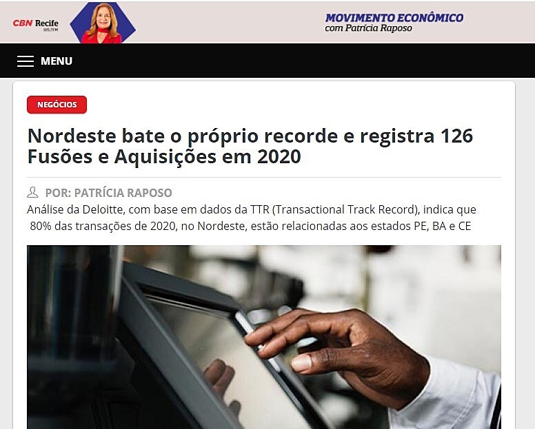 Nordeste bate o prprio recorde e registra 126 Fuses e Aquisies em 2020